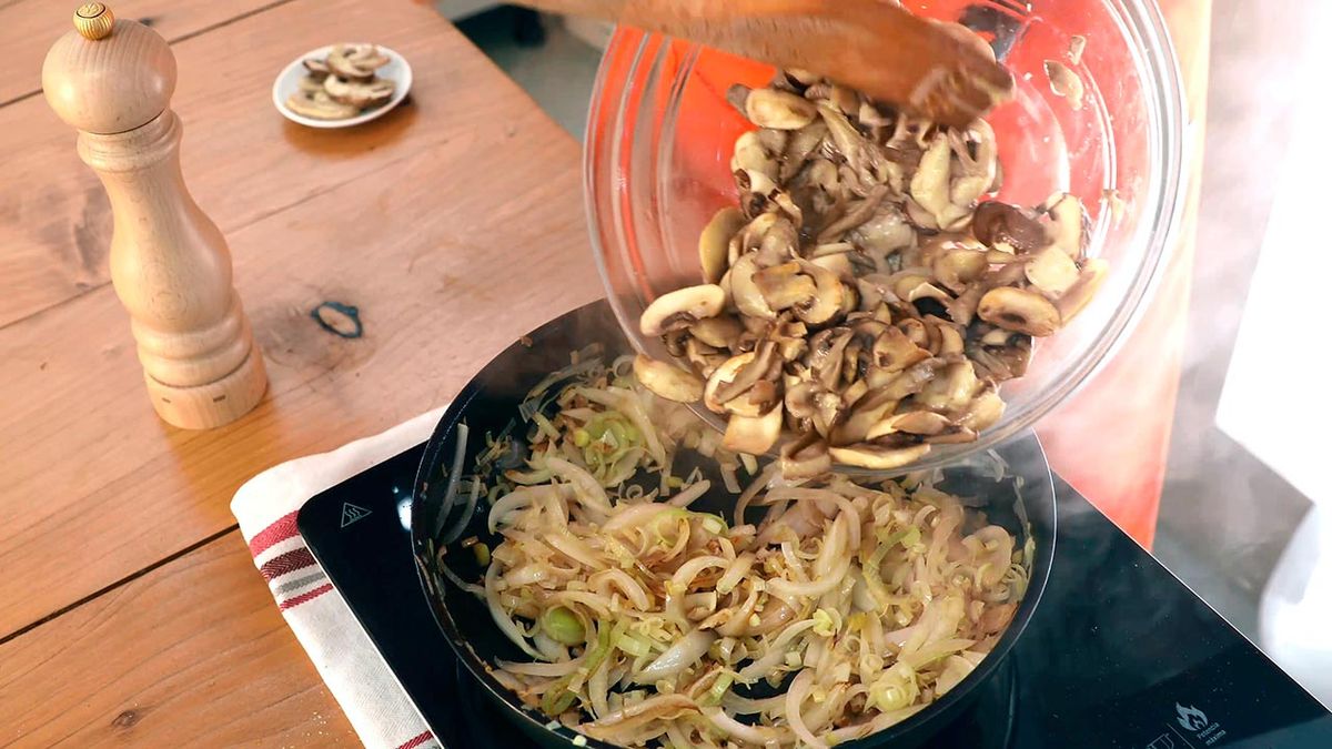 Receta de champiñones  paso 3