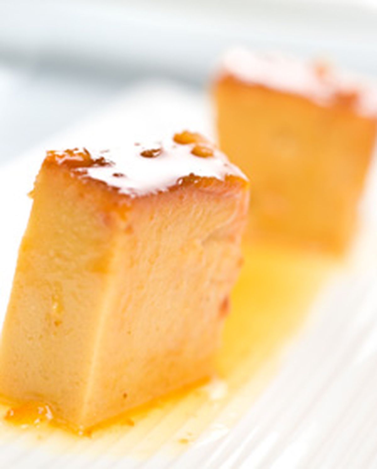 flan turron salsa naranja l