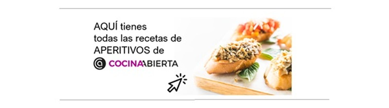 Recetas de canapés y aperitivos en Cocina Abierta Recetas de canapés y aperitivos en Cocina Abierta