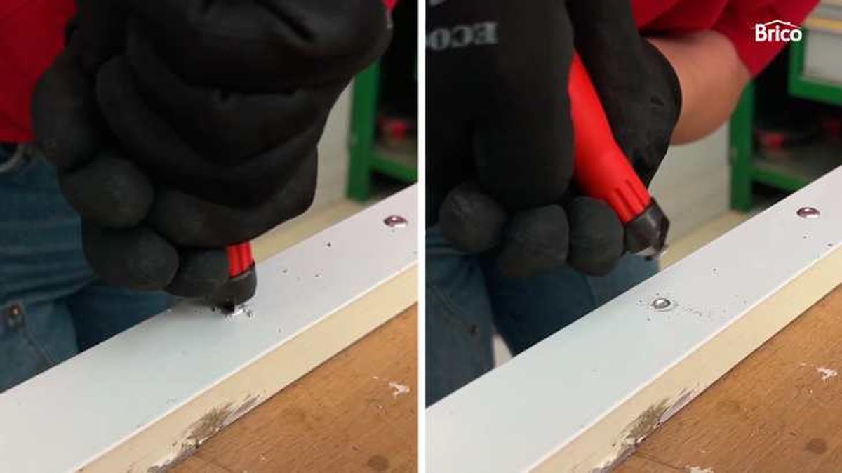 Quitar remaches con una broca manual