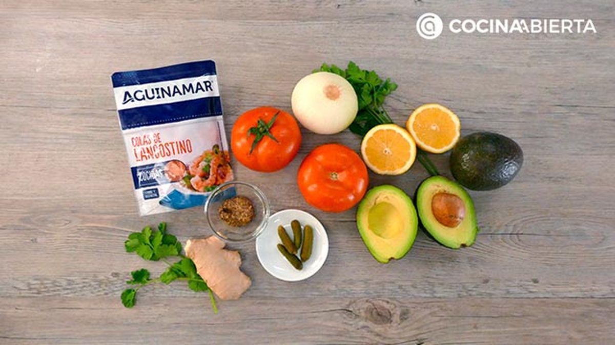 CTIS0850 receta timbal de langostinos y aguacate ingredientes ca