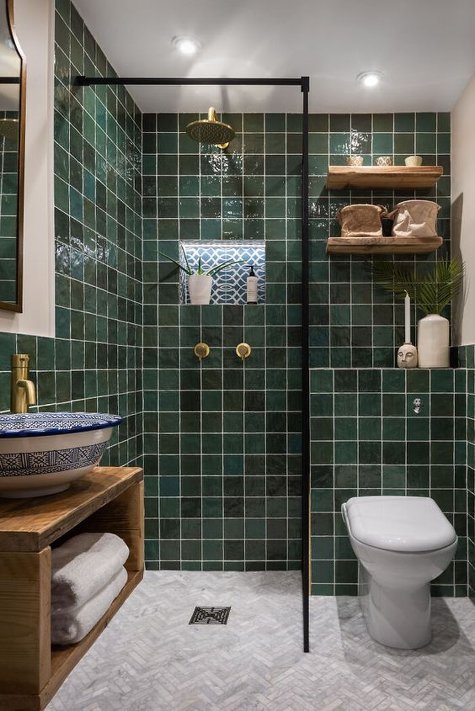 baño pequeño verde baño pequeño verde