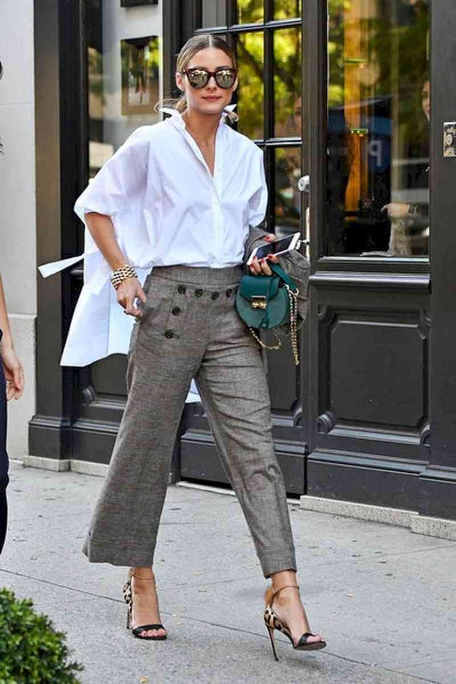 Olivia Palermo con camisa blanca Olivia Palermo con camisa blanca