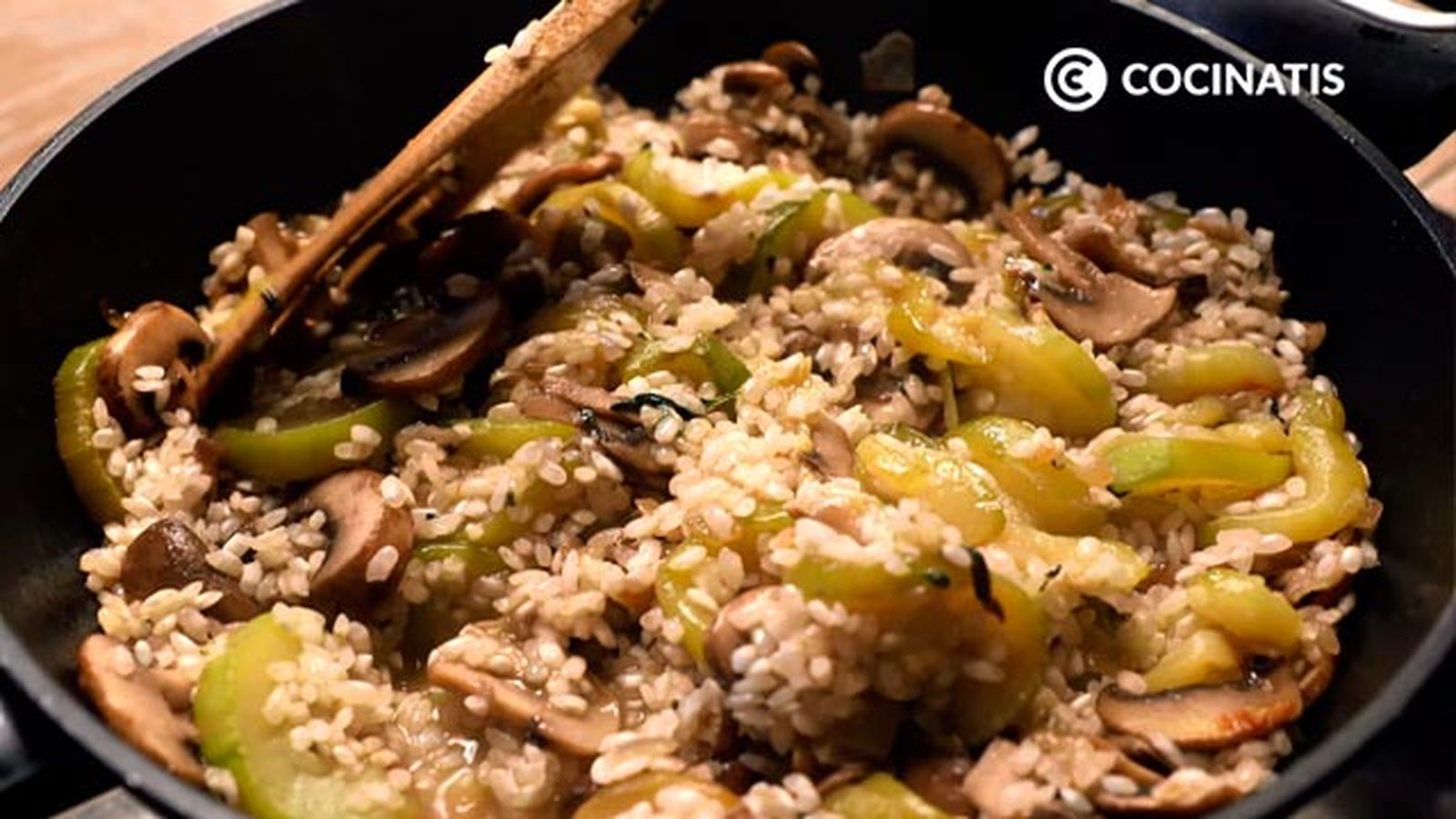 Receta de risotto de calabacín y champiñones paso 4 Receta de risotto de calabacín y champiñones paso 4