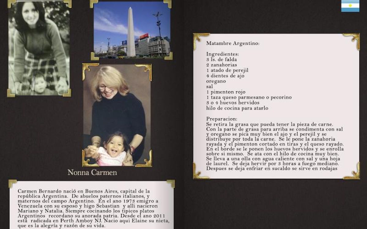 El proyecto cuenta además con un libro en el que cualquier persona puede enviar la receta de su abuela