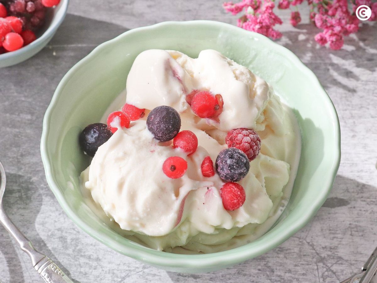 Helado de yogur casero