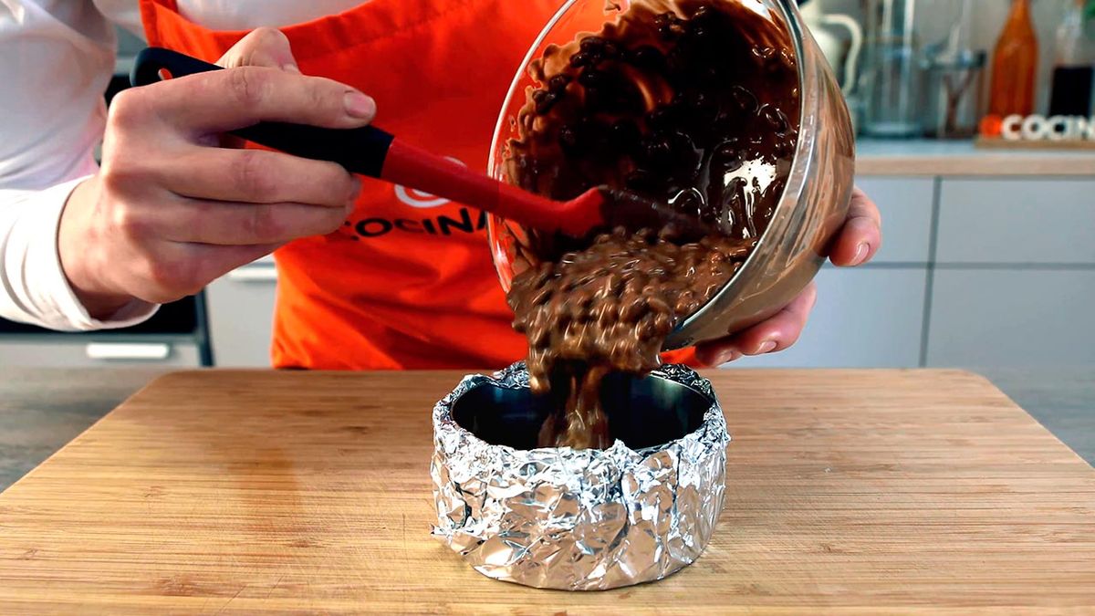 Receta de turrón de chocolate y arroz inflado  paso 3