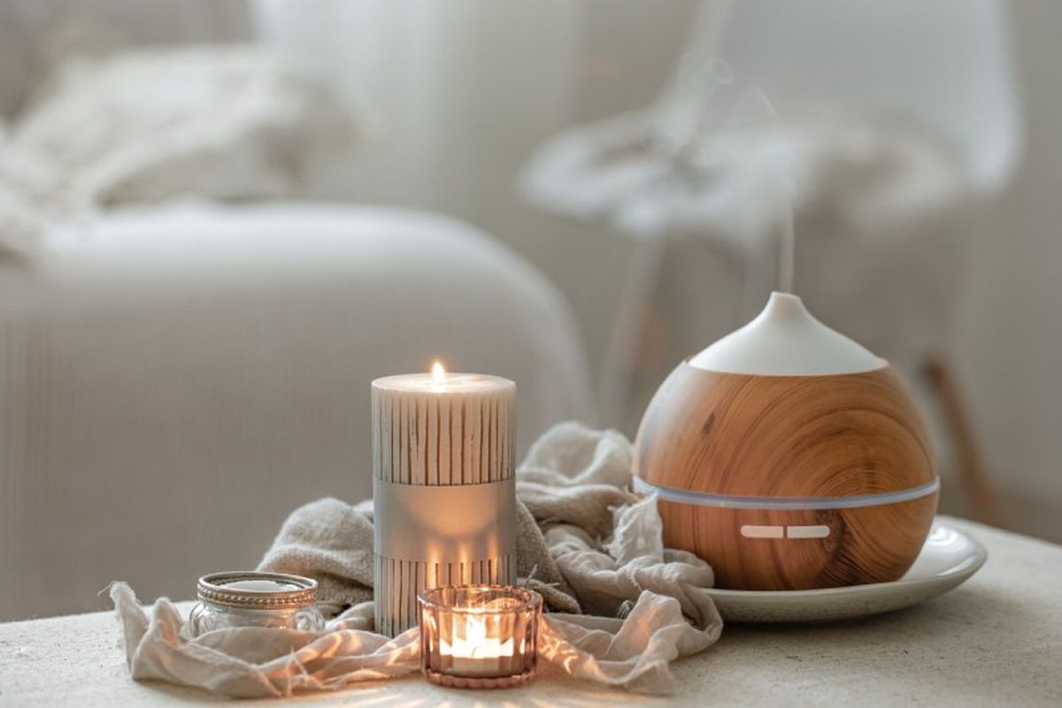 Aromaterapia con velas e infusor de aroma