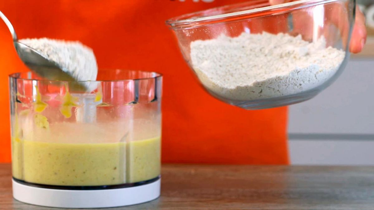 Receta de tortitas de avena y plátano   paso 2