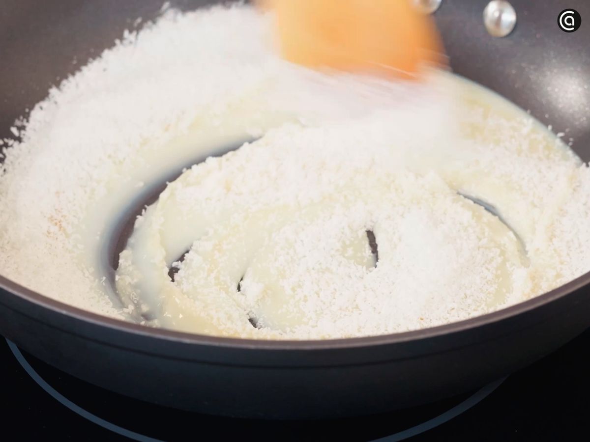 Leche de coco - trufas de coco - paso 1