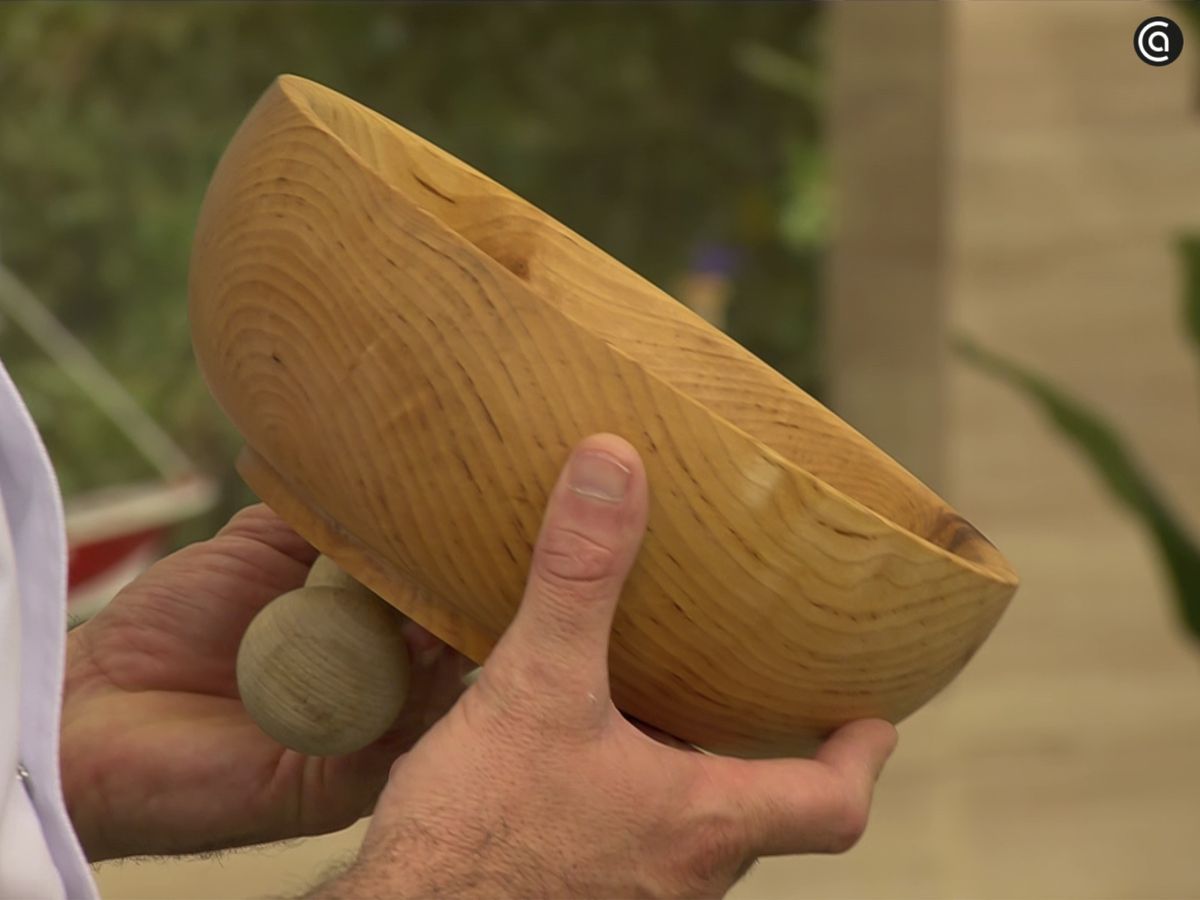 El dornillo es un cuenco tallado en madera de olivo donde se prepara y se sirve la pipirrana