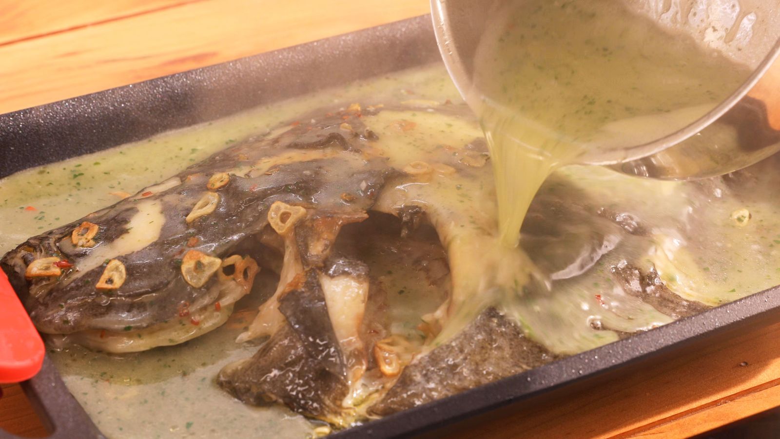 Rodaballo a la plancha con vinagreta paso 5 Rodaballo a la plancha con vinagreta paso 5