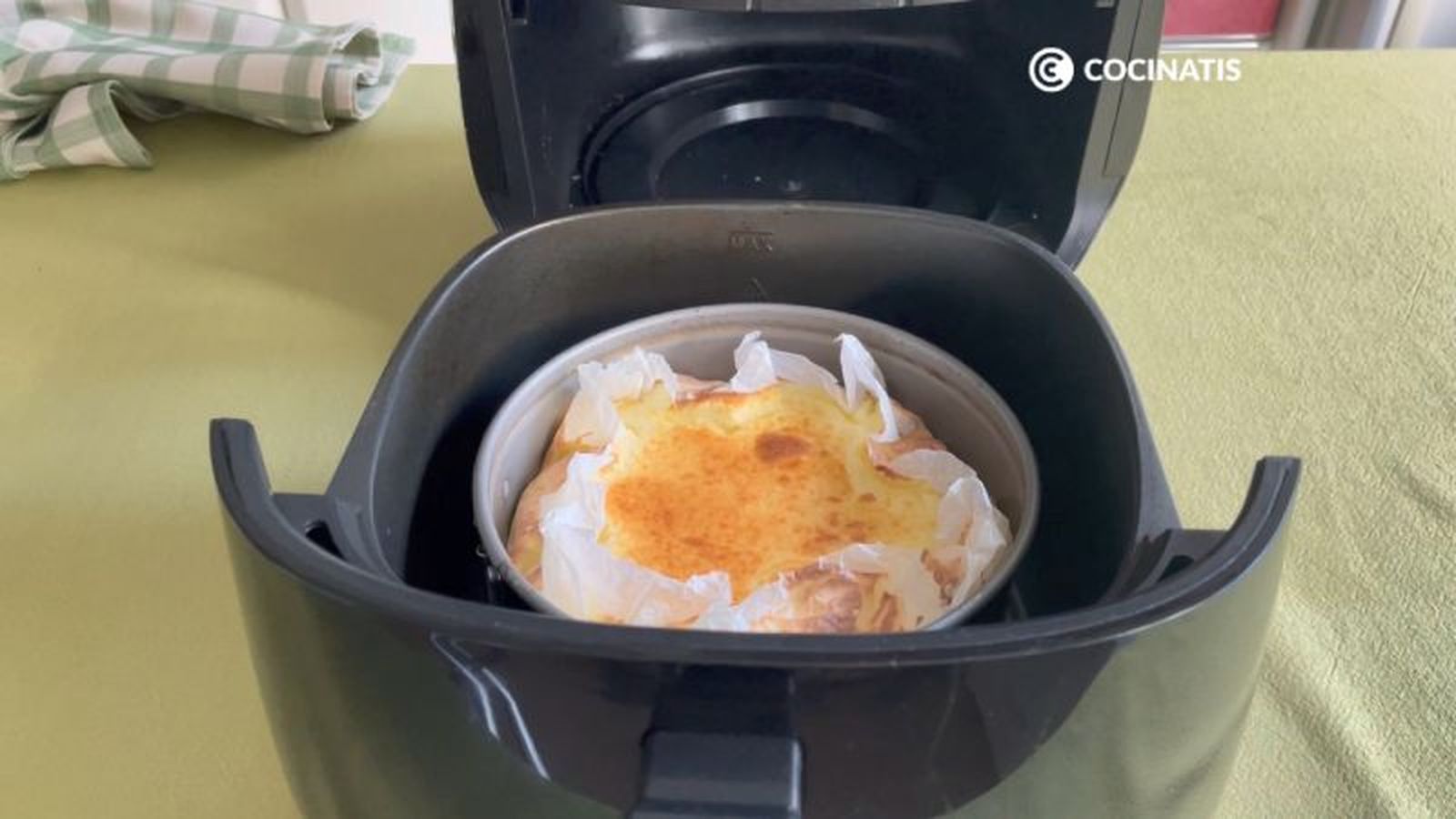 Hacemos la tarta de queso en la freidora de aire