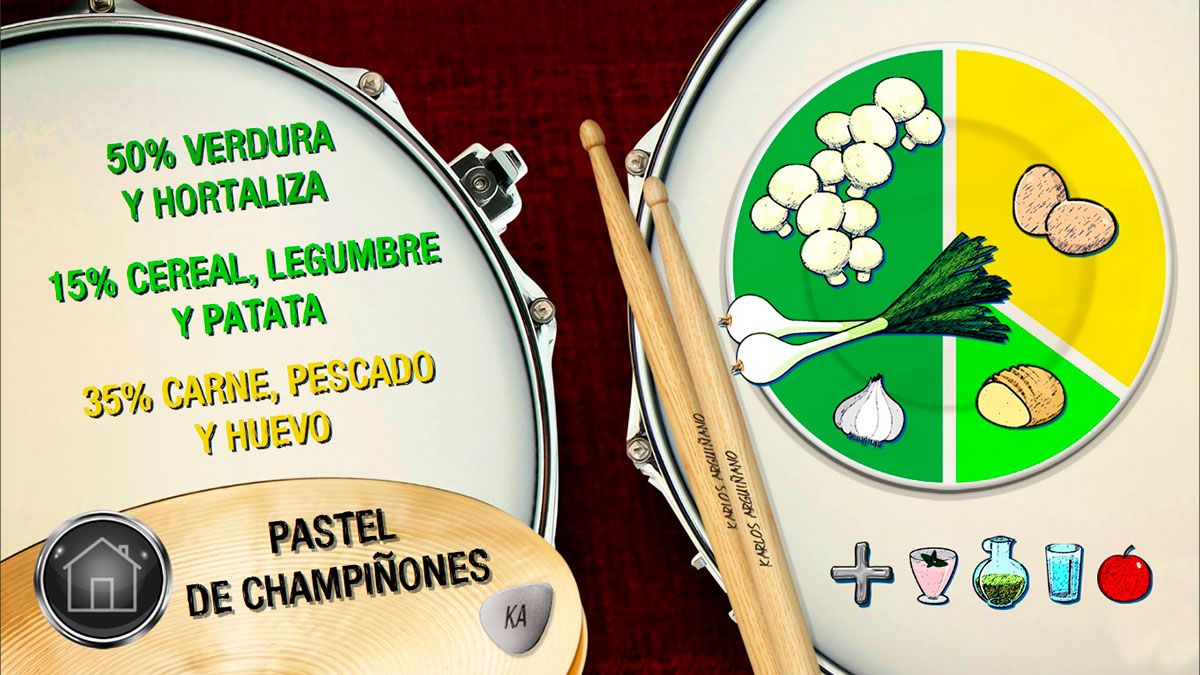 pastel champinones plato