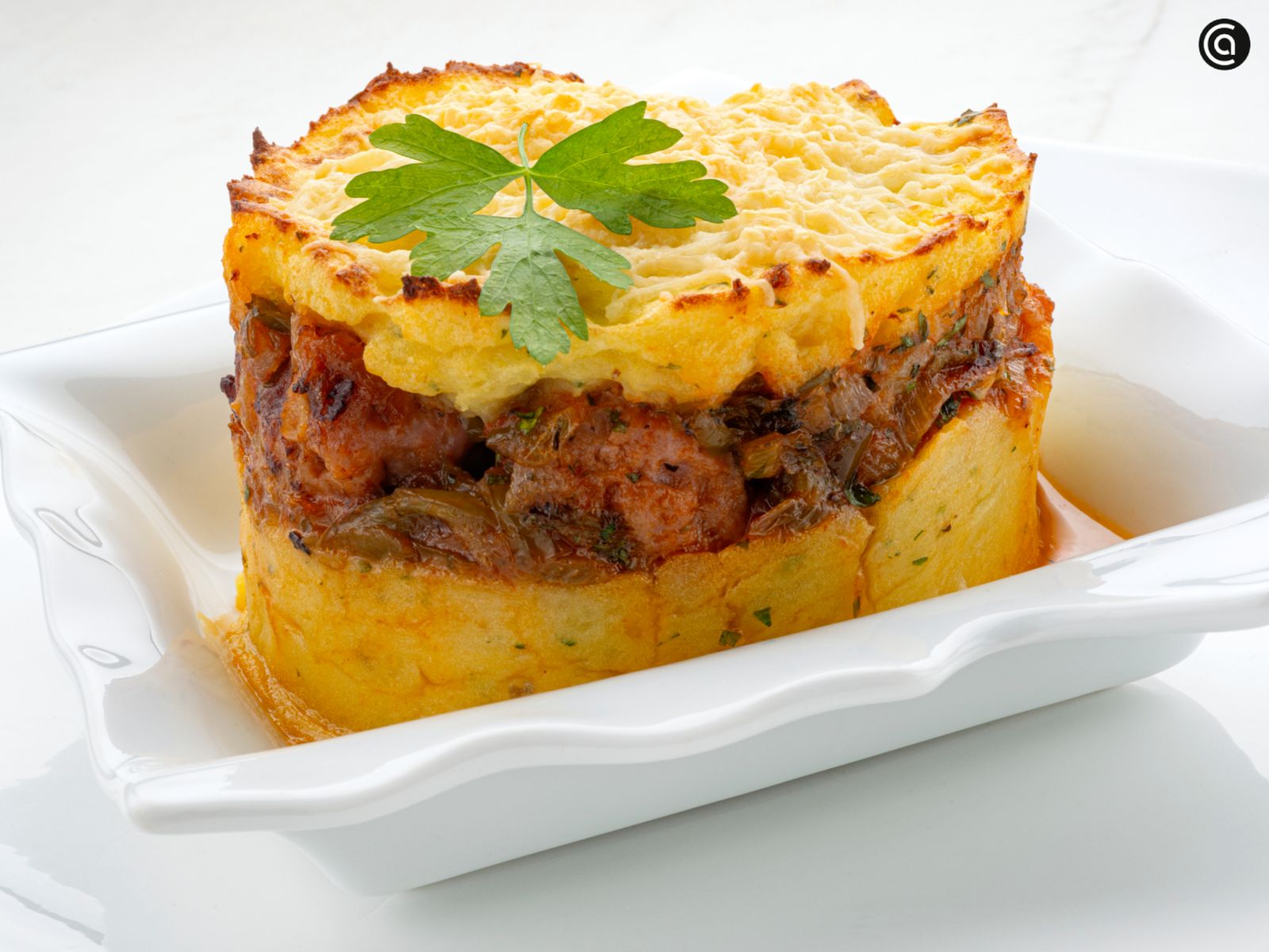 Pastel de butifarra y patata