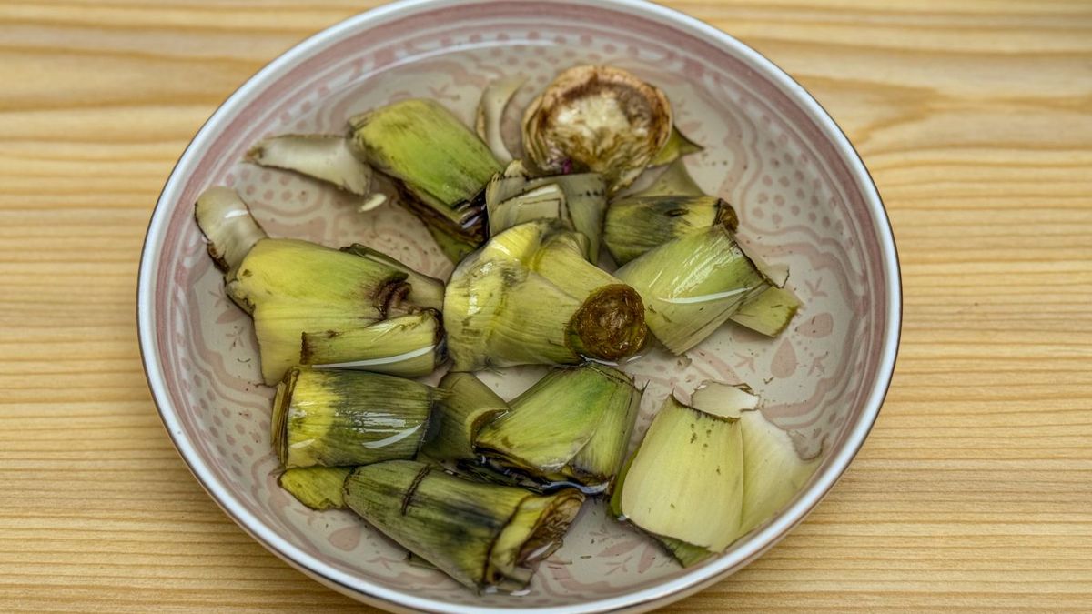 Alcachofas para evitar que se oxiden