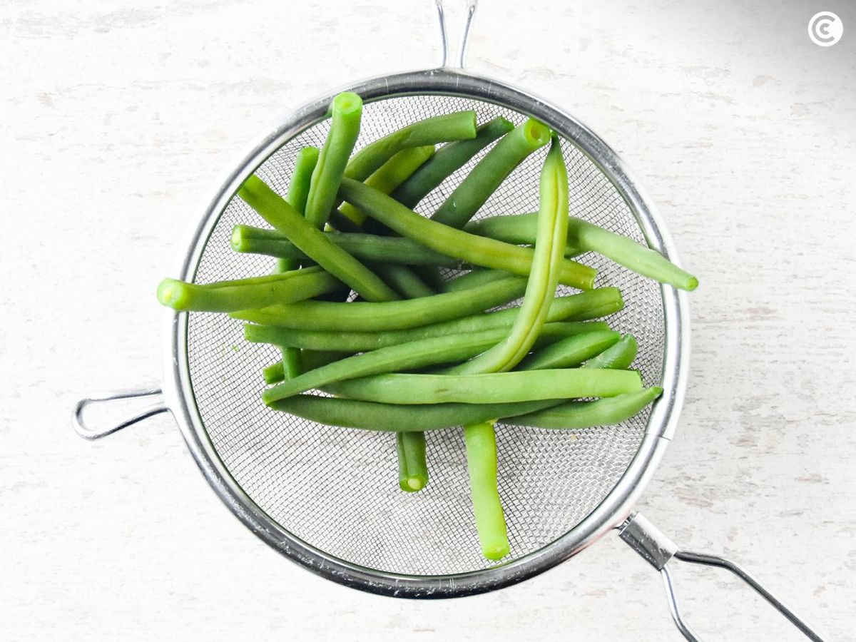 Judías verdes hervidas para ensalada