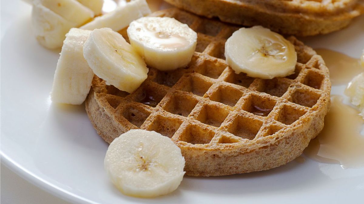 Gofres de avena y platano