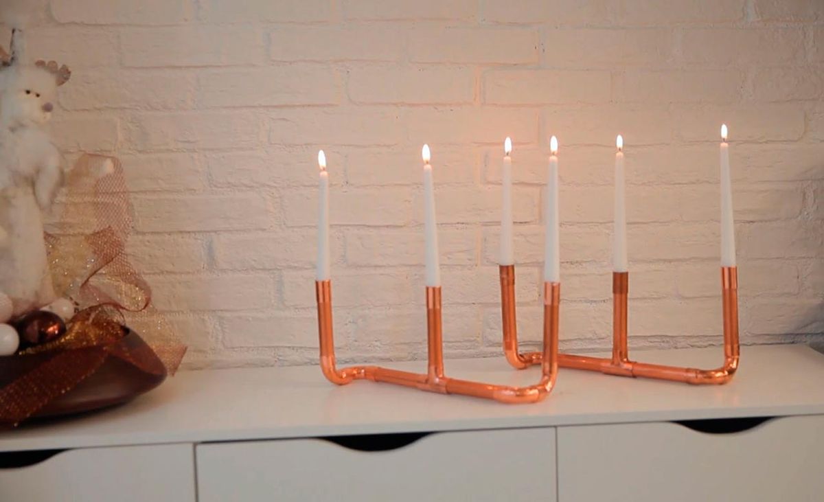 Cómo hacer un candelabro de cobre inicio