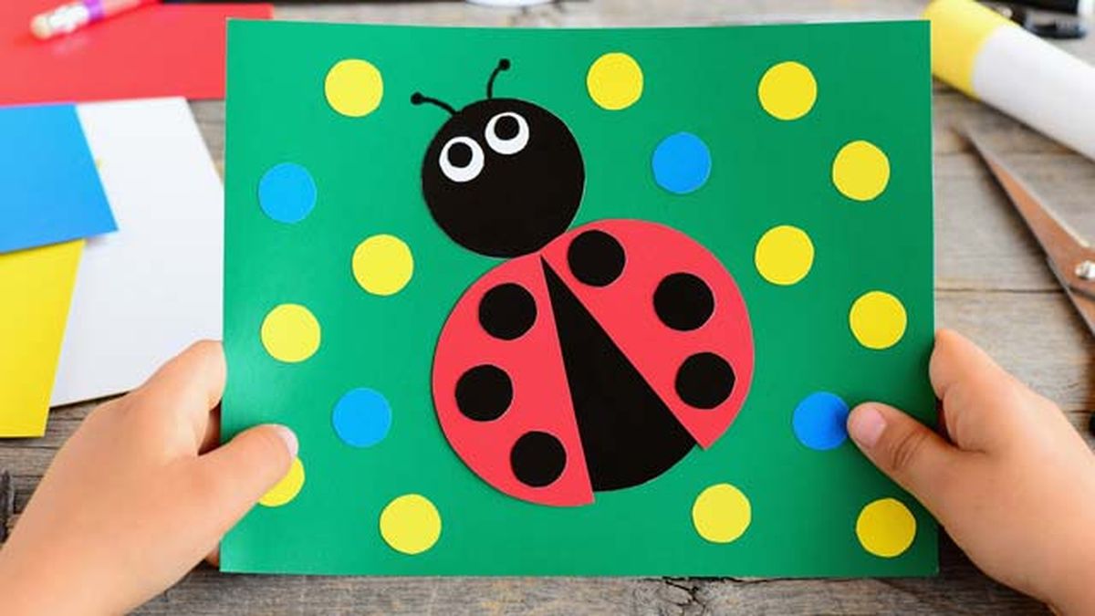 manualidades primavera mariquita