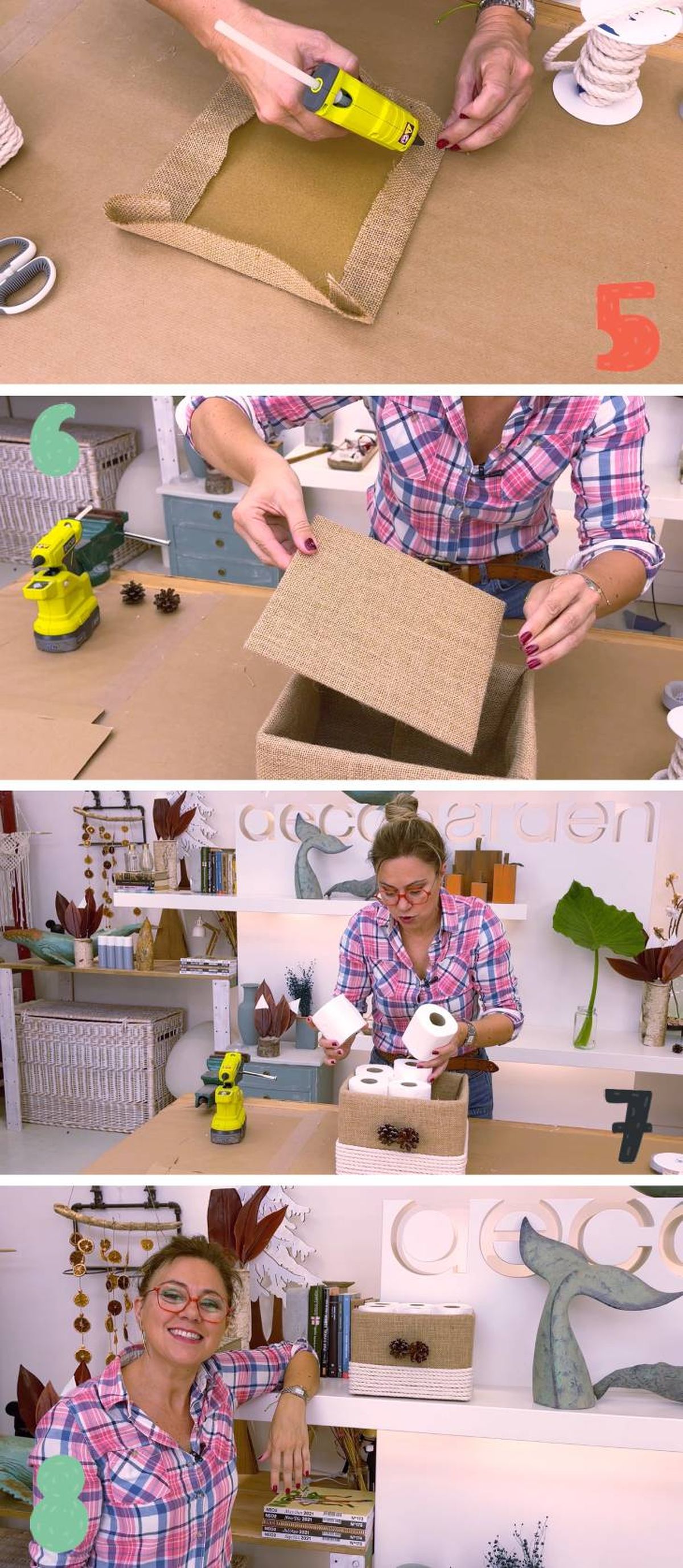 reutilizar cajas carton decorar bano pasos 5 8