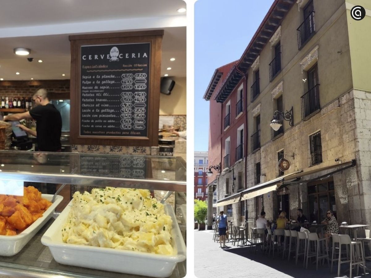 La barra y la terraza del bar La Sepia