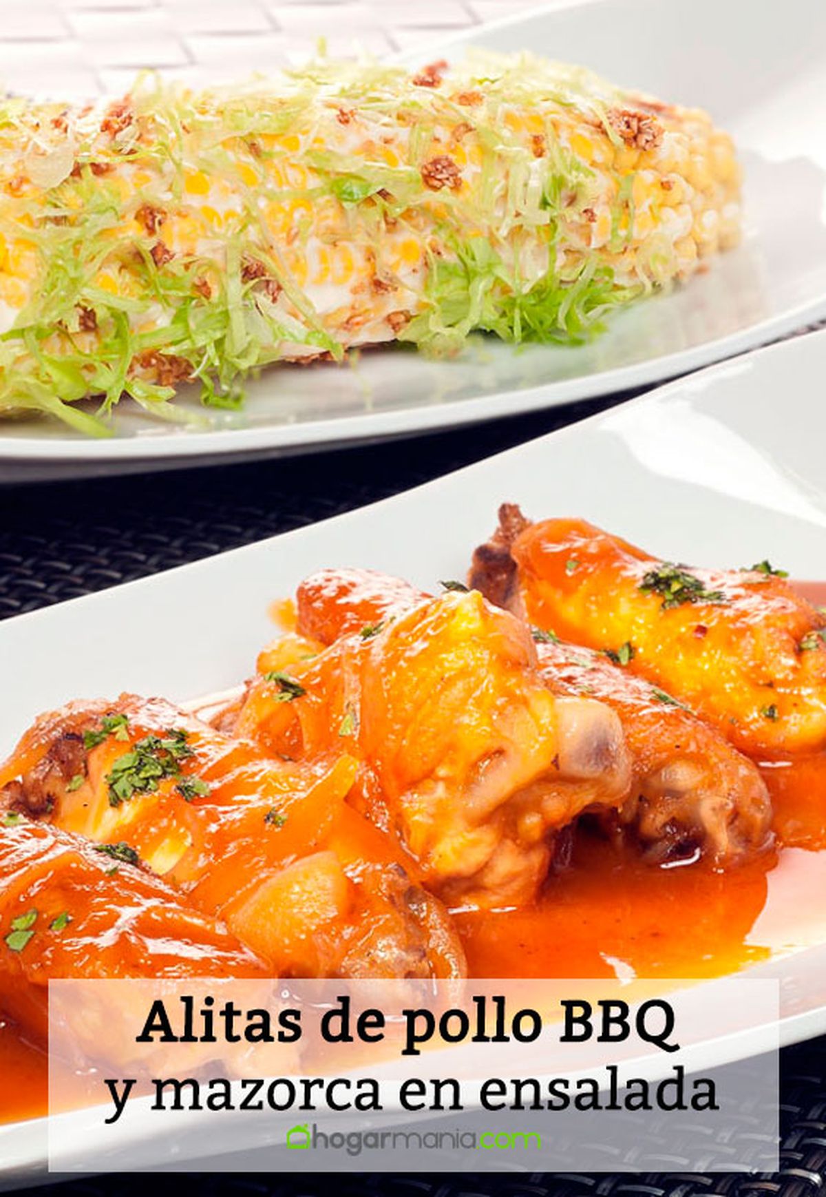 alitas pollo bbq mazorca ensalada pin