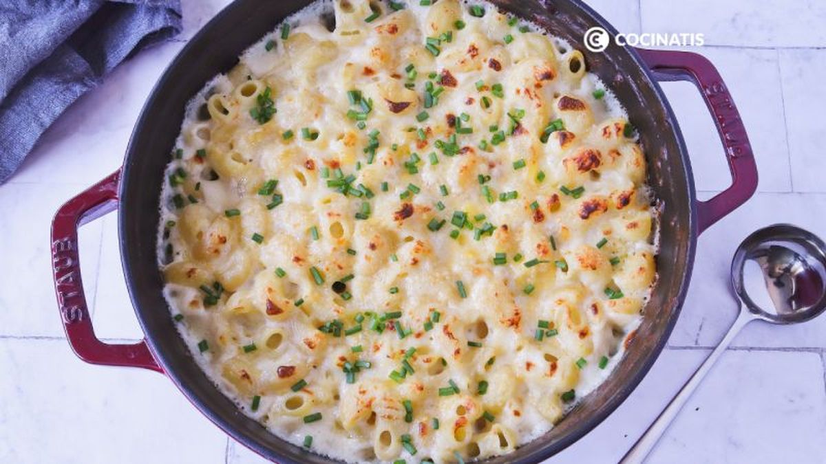 Mac and cheese gratinados al horno