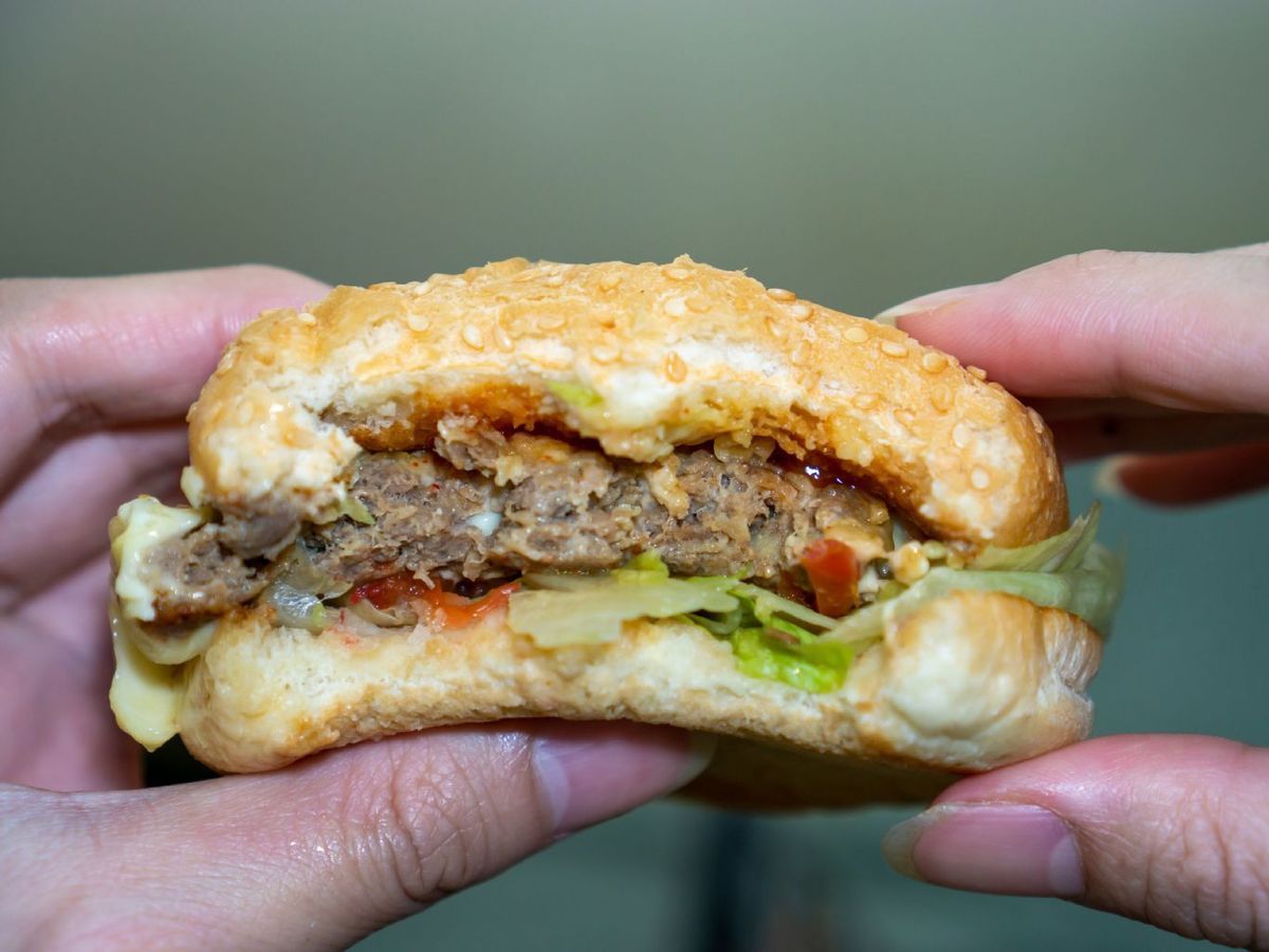 Hamburguesa bien hecha