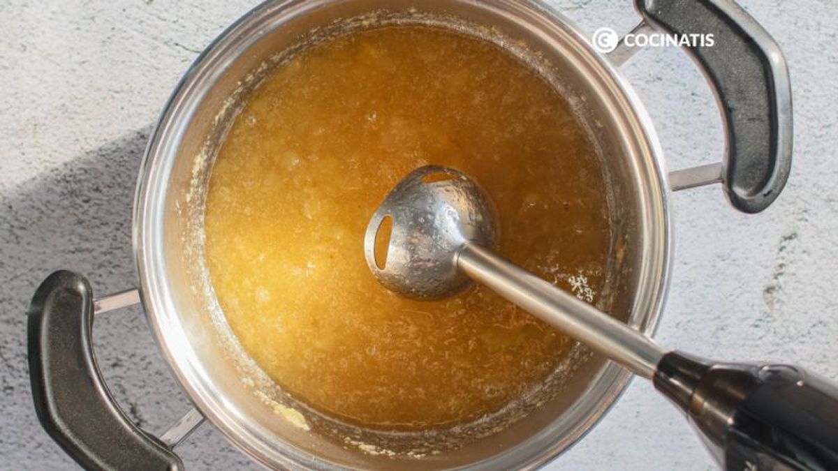 Trituramos la mermelada para una textura más suave