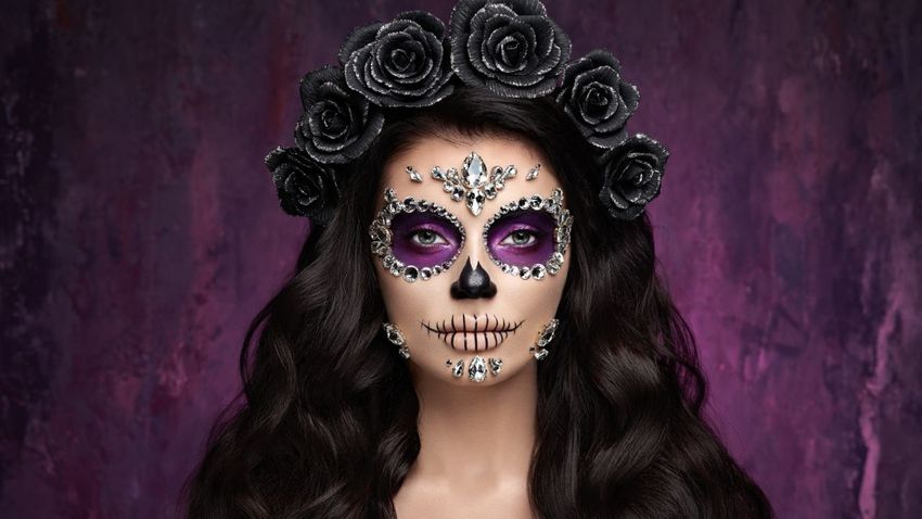 Maquillaje de Halloween para mujer de La Catrina