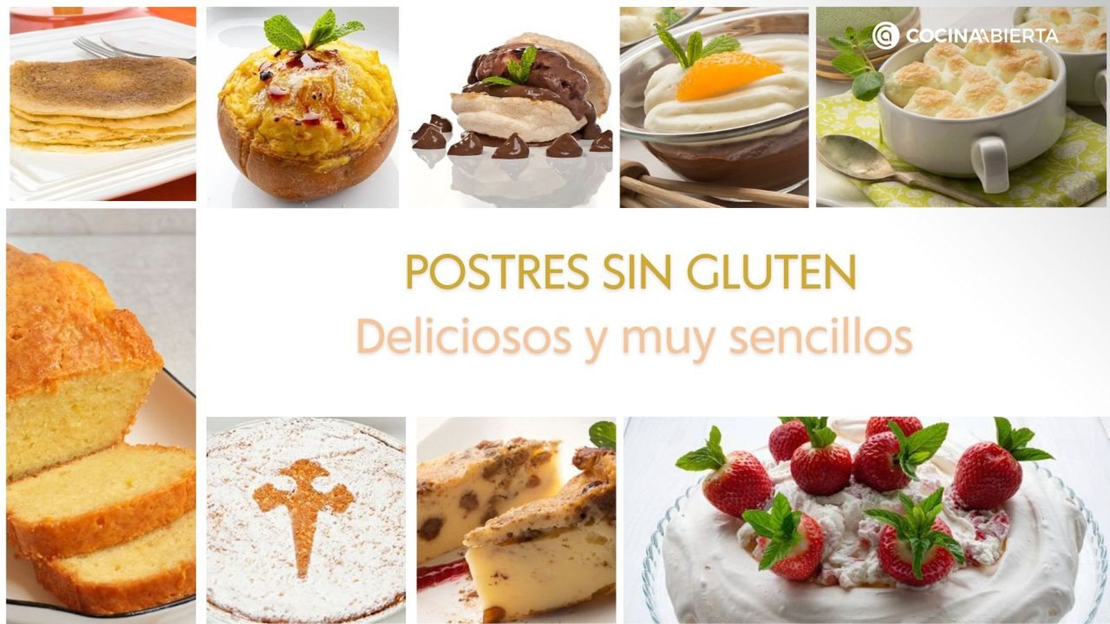 Una selección de 16 postres sin gluten aptos para personas celiacas