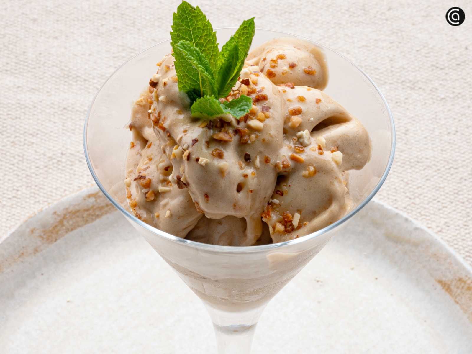 Helado de plátano y café