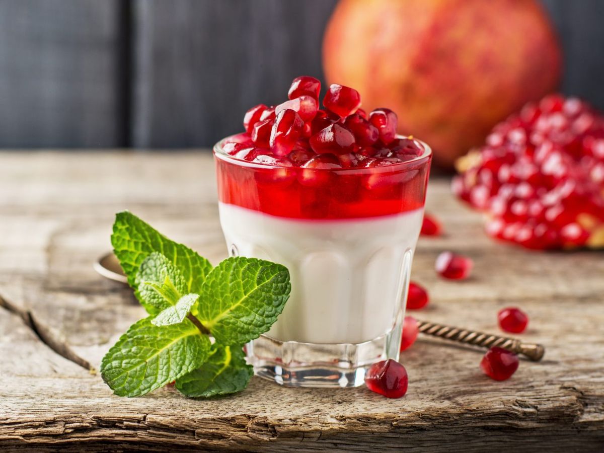 Panna cotta con granada