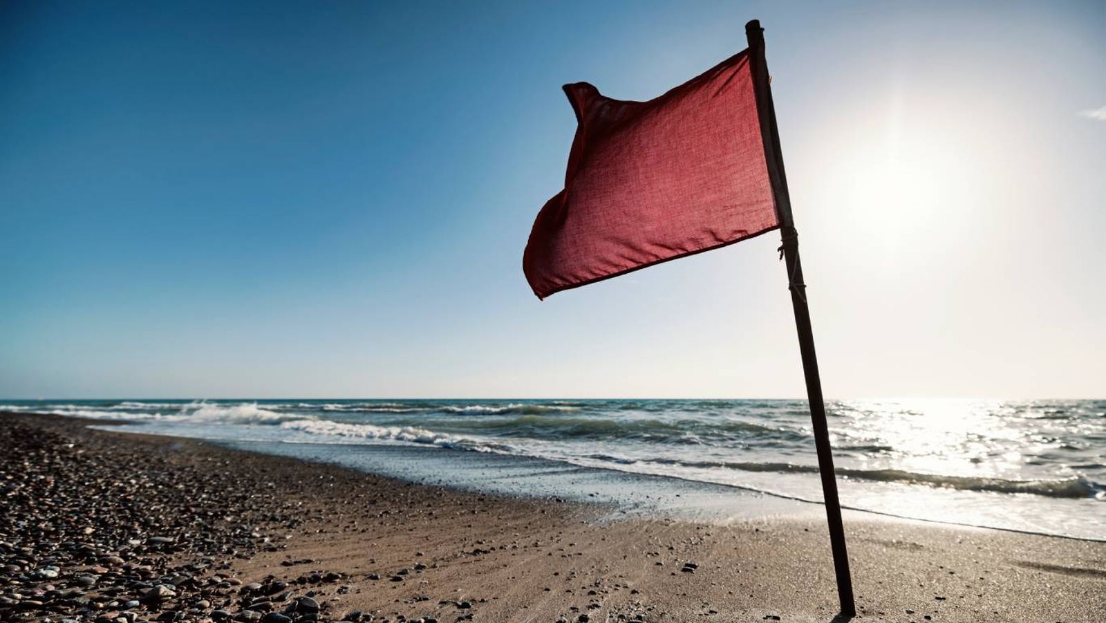Bandera roja: el baño está prohibido