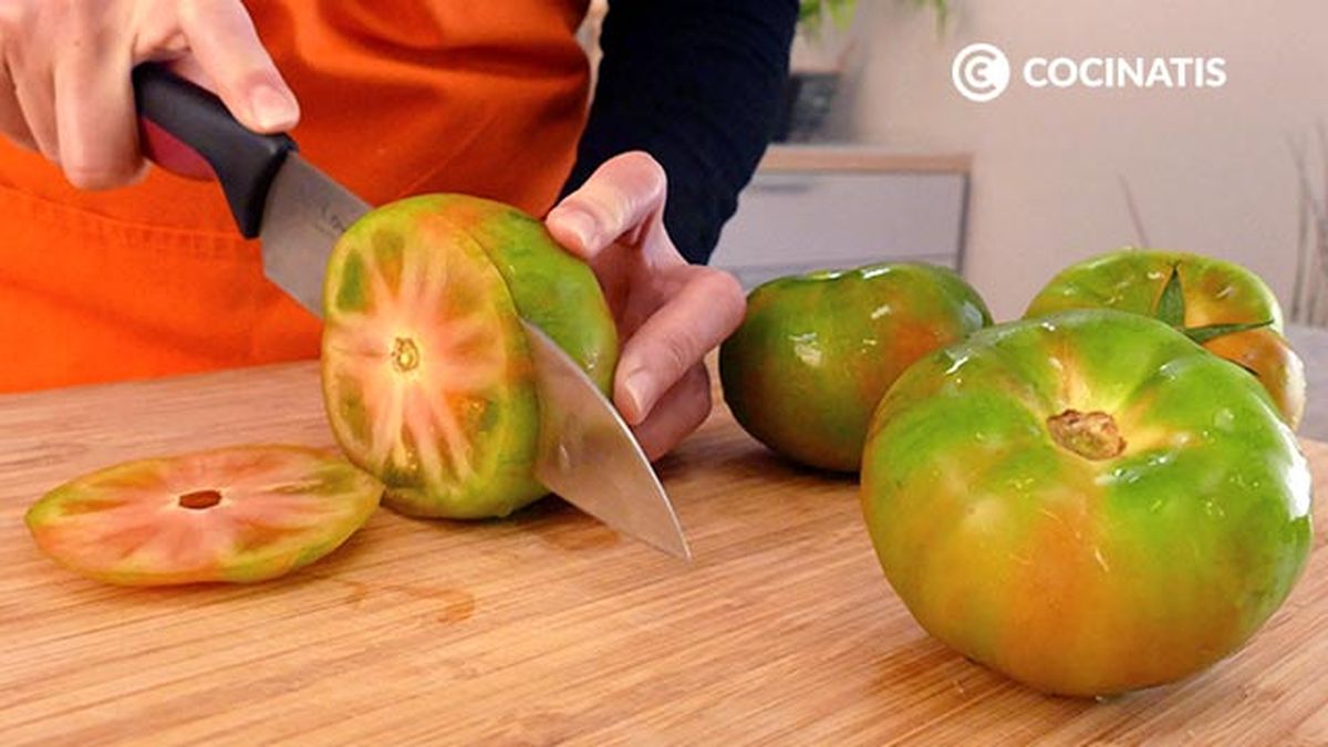 Receta de tomates verdes fritos   paso 1