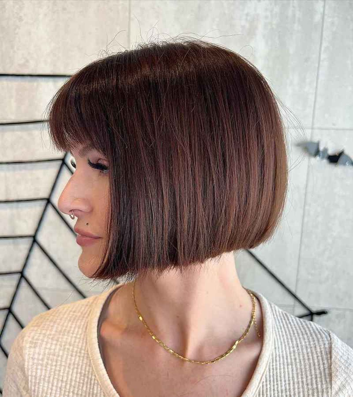 Corte de pelo Blunt Bob con flequillo / Fotos: Pinterest