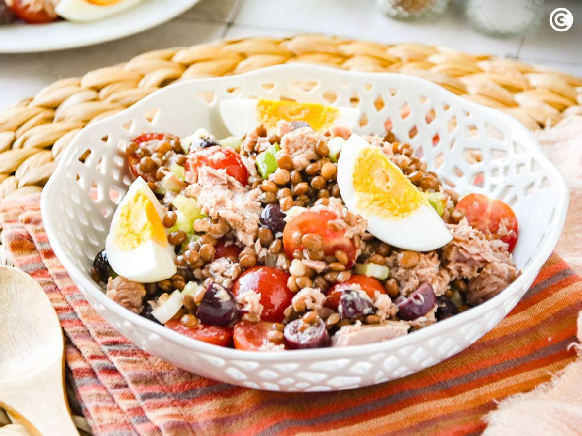 Receta de ensalada de lentejas y atún