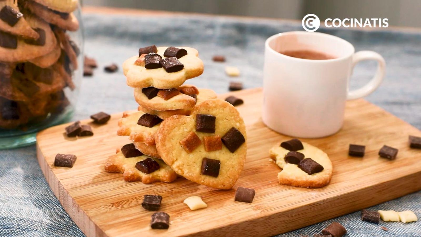 Galletas de mantequilla y chocolate
