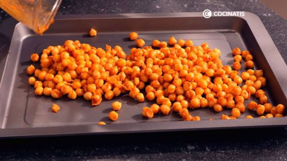Garbanzos especiados al horno   Paso 3