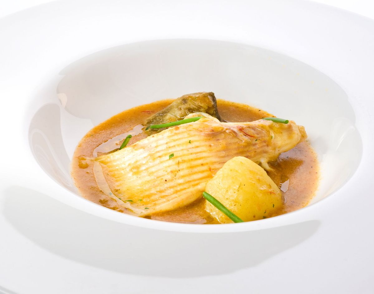 Cazuela malagueña de papas alavesas