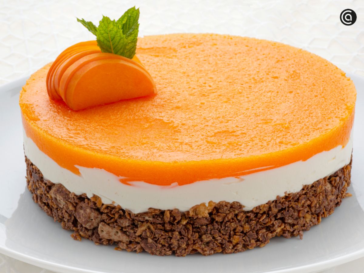 Tarta de queso con albaricoques, ideal para el verano.