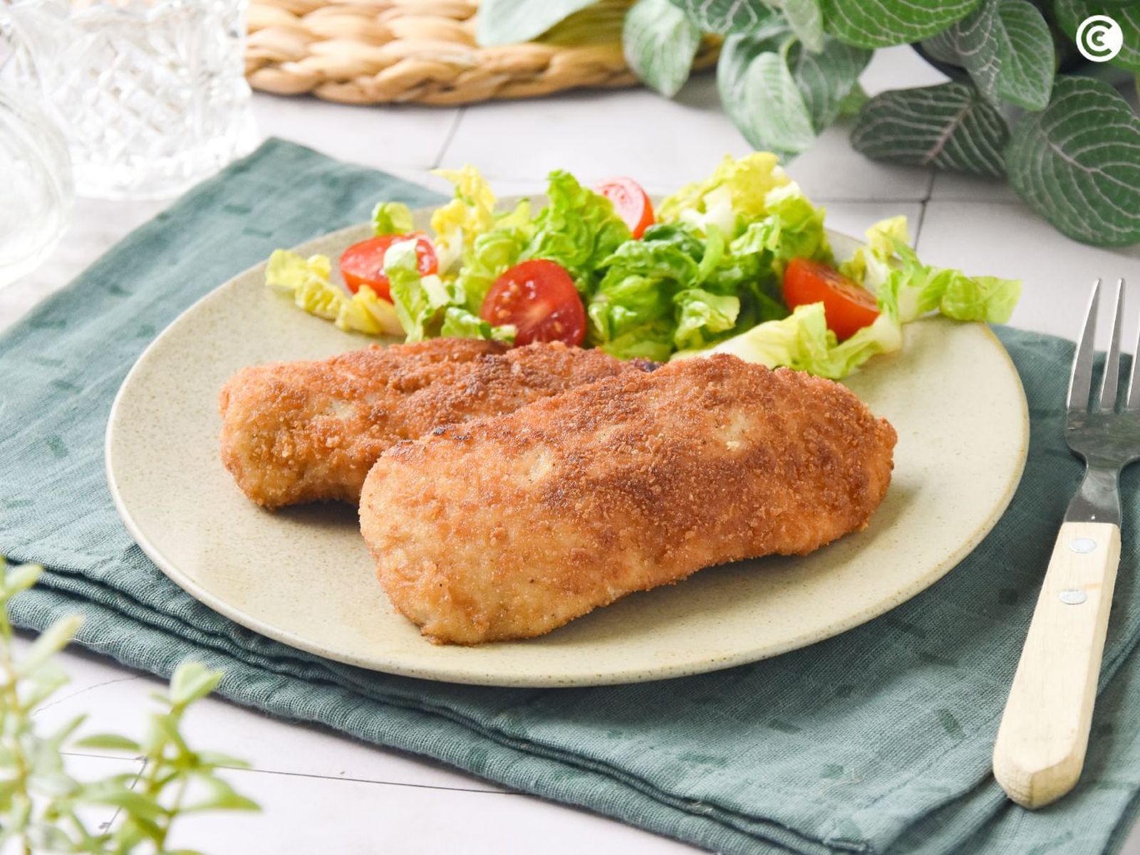 Filetes de pollo empanados
