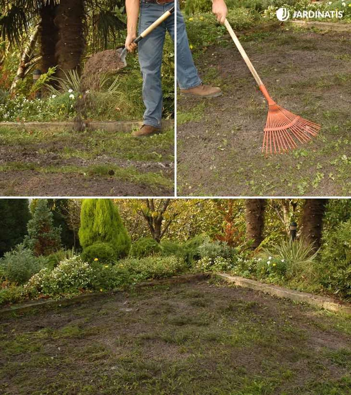 Paso a paso del recebo del césped
