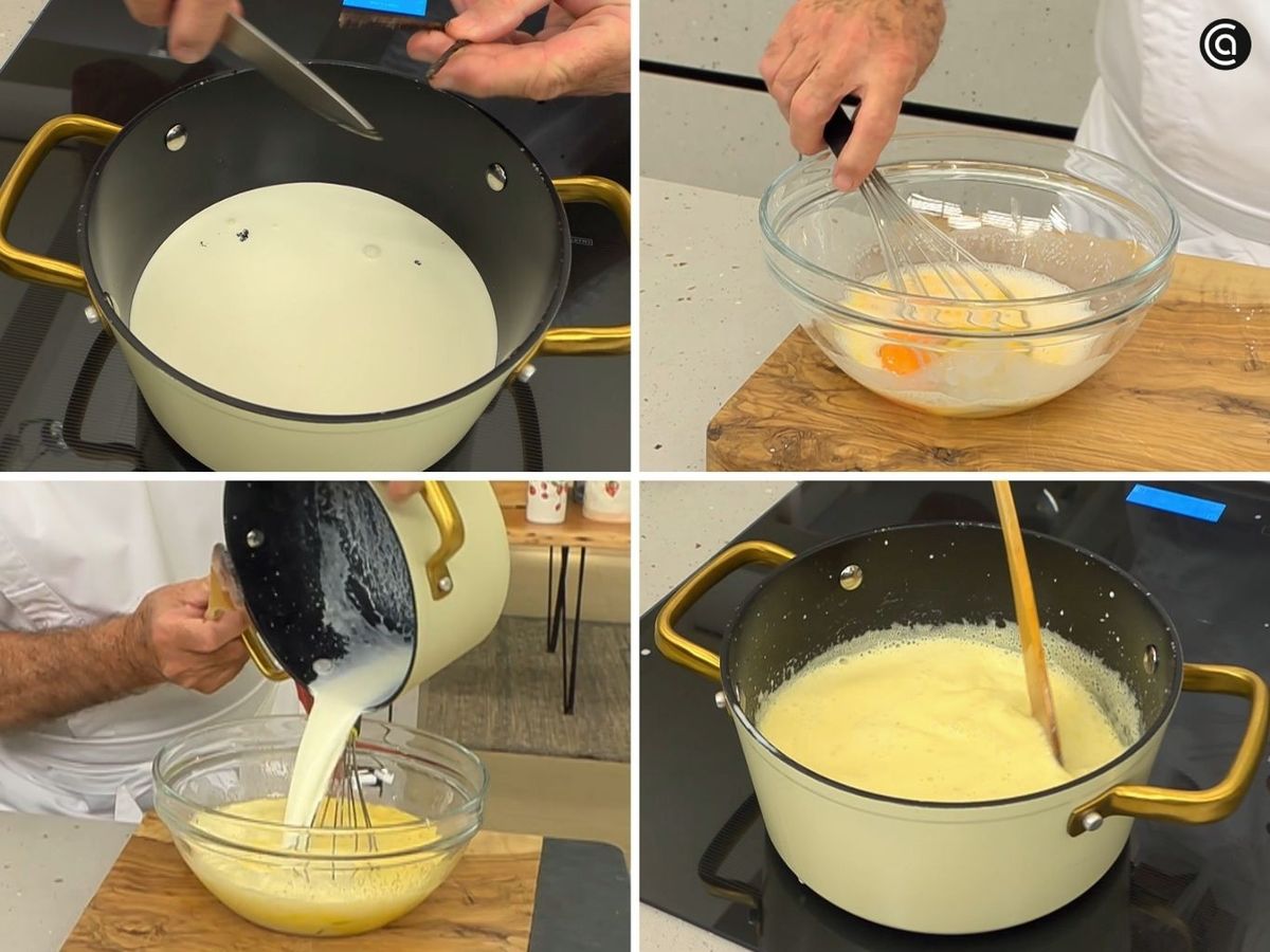 Paso a paso para hacer la crema pastelera