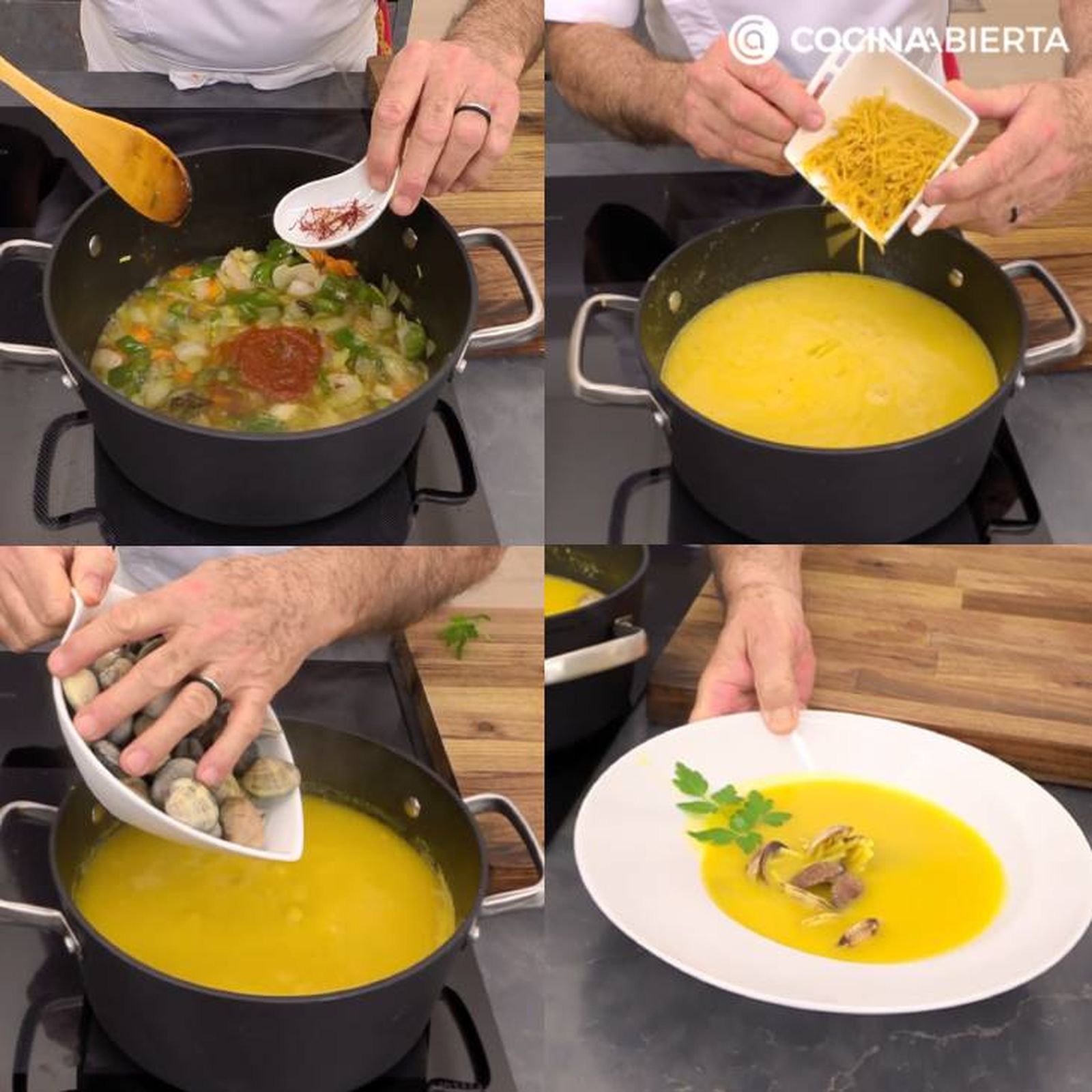sopa de almejas al azafran receta pasos sopa de almejas al azafran receta pasos