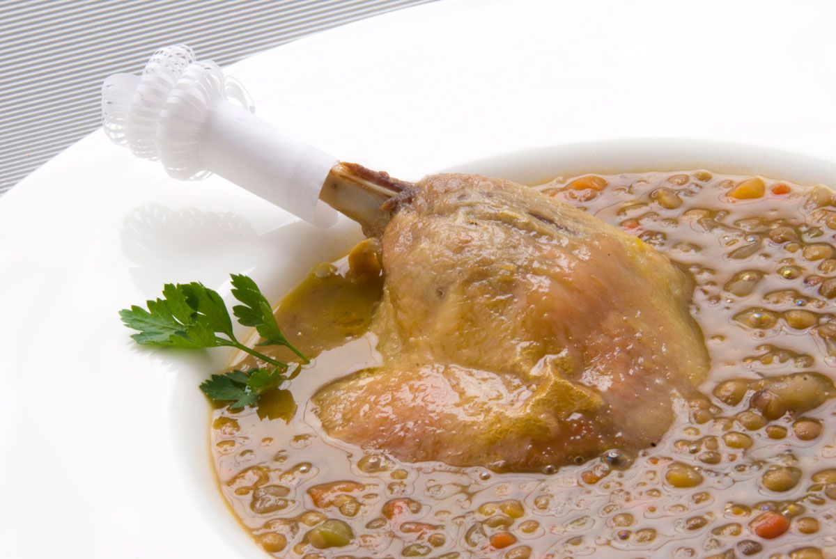 lentejas confit