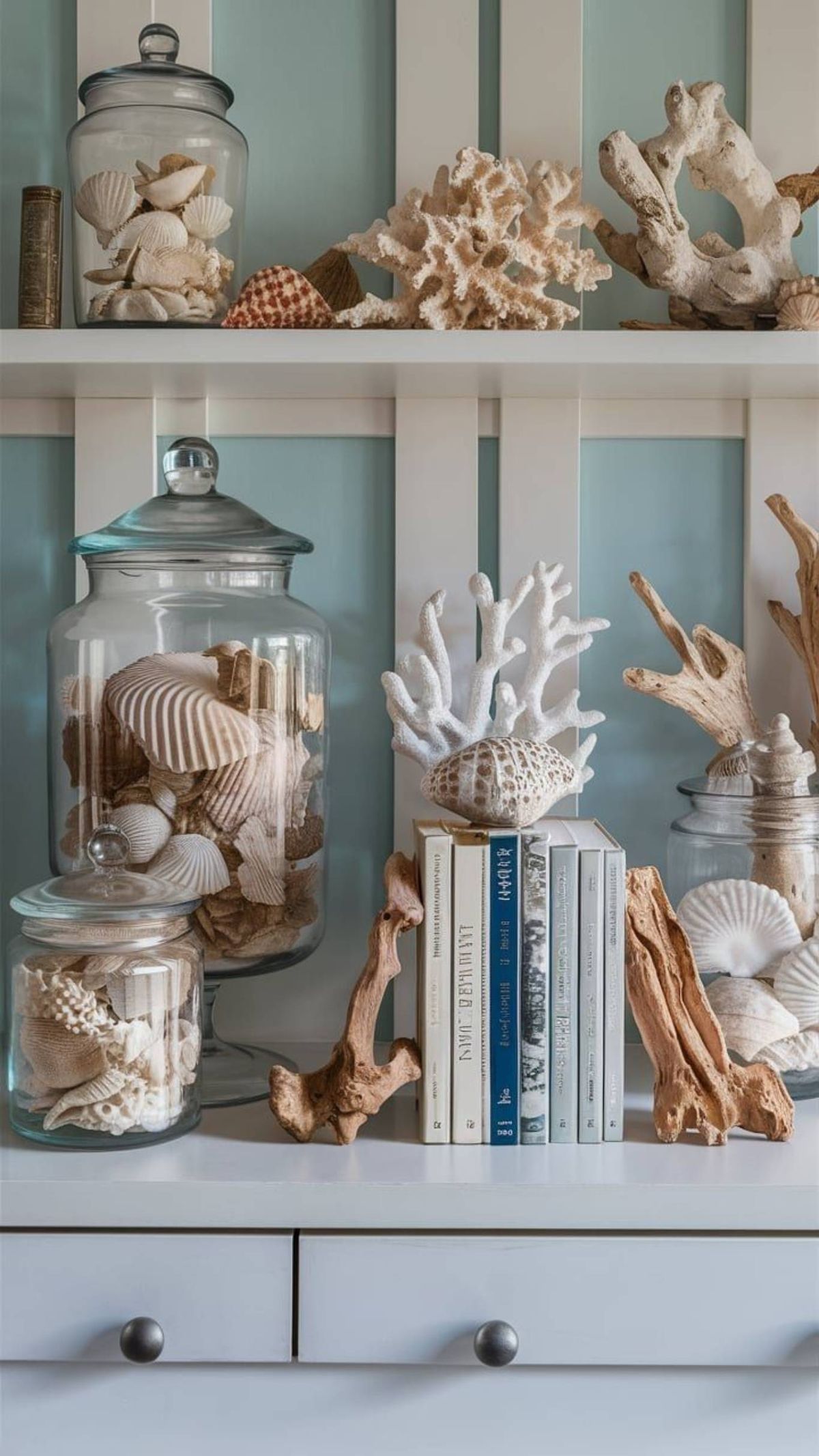 Adornos de estilo marino o coastal.