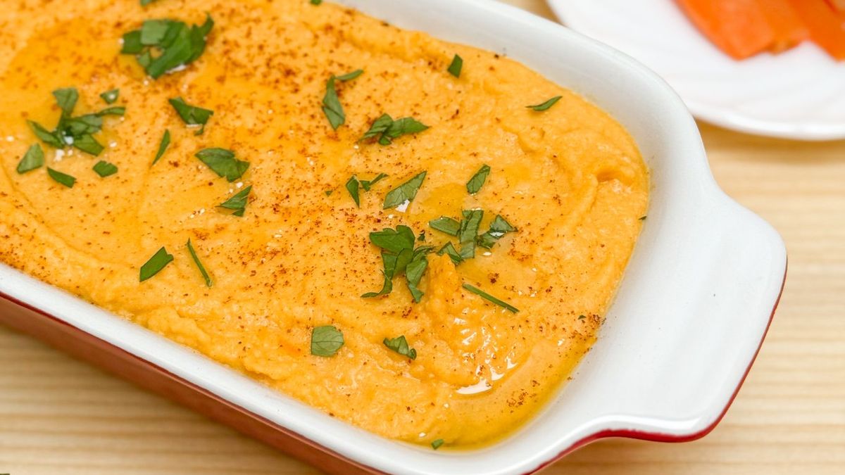 Hummus de garbanzos con zanahoria