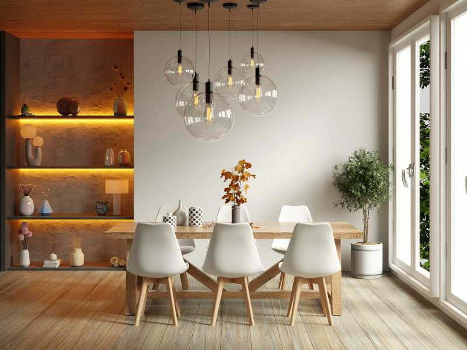 Comedor pequeño acogedor con muebles prácticos. Comedor pequeño acogedor con muebles prácticos.